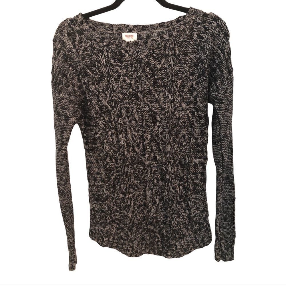 Women’s Mossimo black, white, gray knit sweater